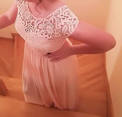 Sukienka pudrowy róż koronka tiul, sukienka na wesele lub studniówkę