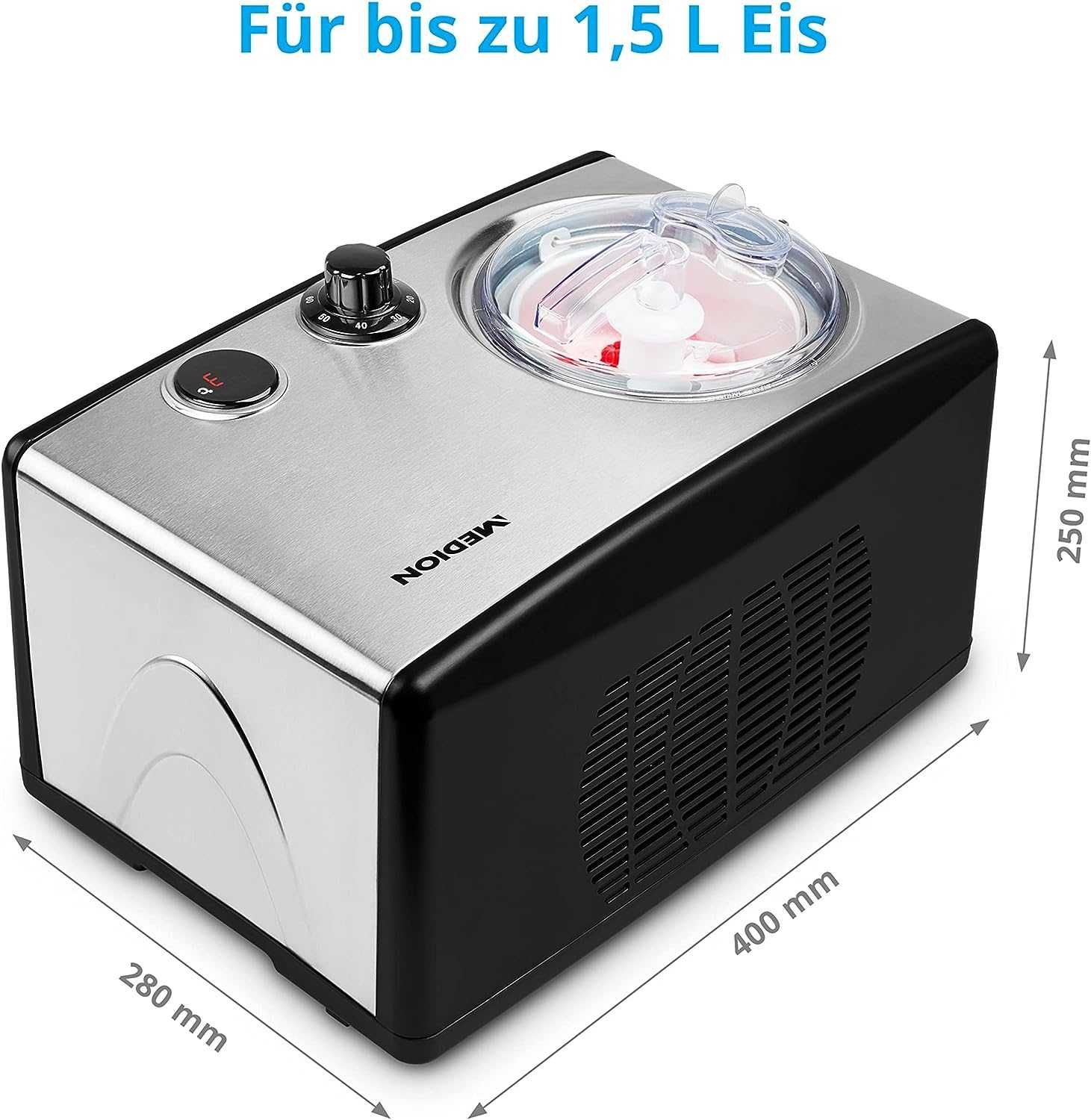 Maszyna do lodów i jogurtu, 1,5 l, 150 W