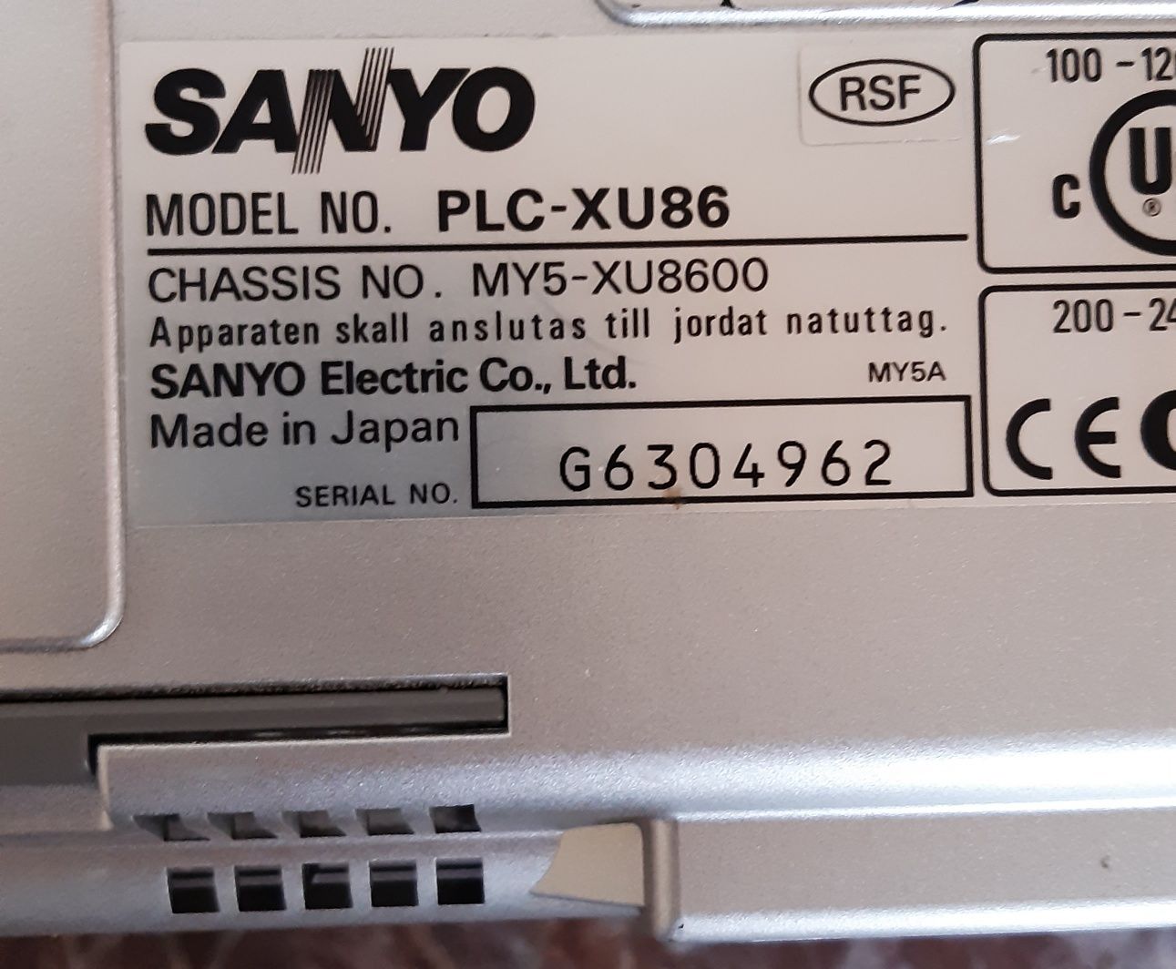 Проектор Sanyo чистая Япония