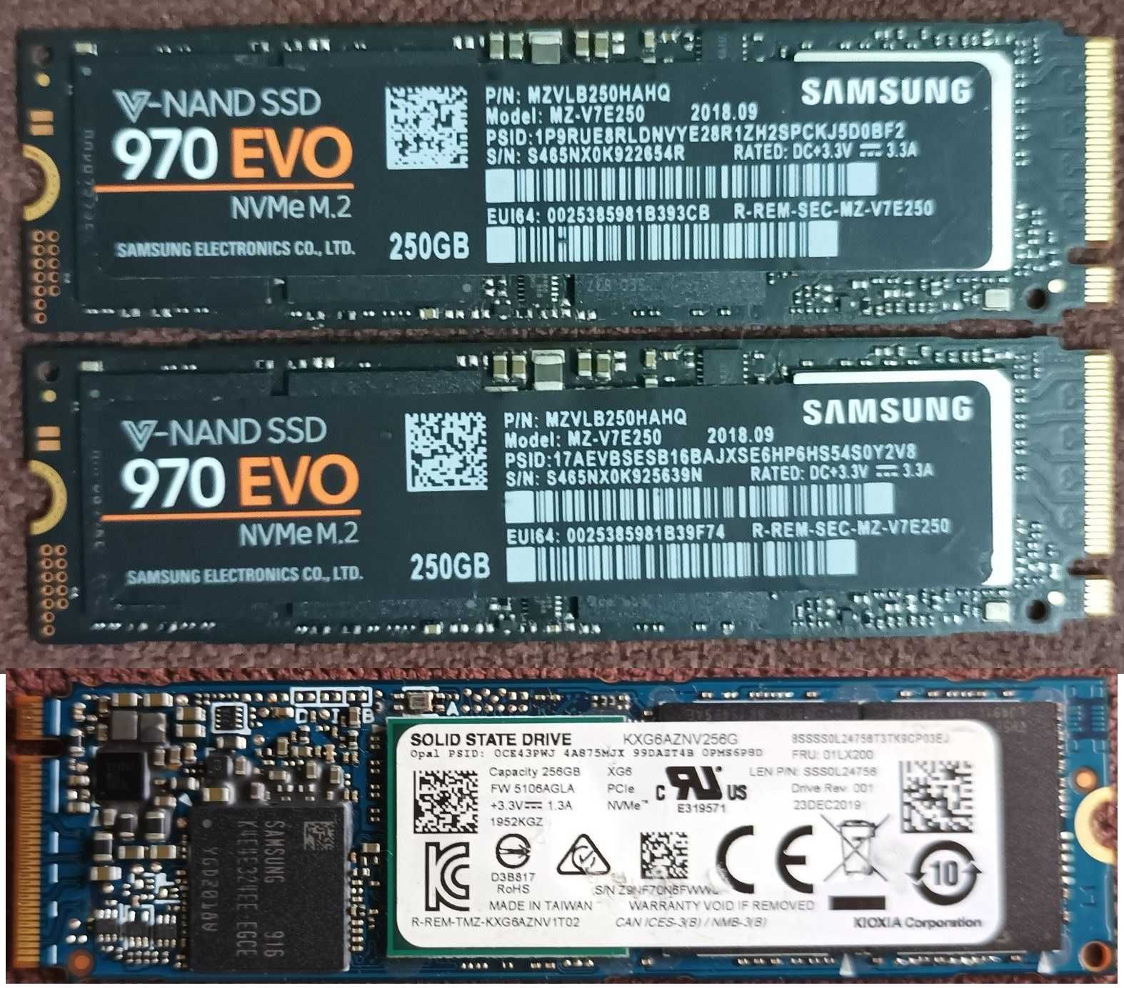 SSD M2 NVME/SATA3 256-512-1000GB