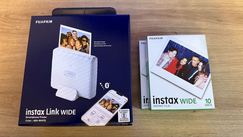 Nowa drukarka natychmiastowa: Instax Link Wide + 2 Filmy (20 zdjec).