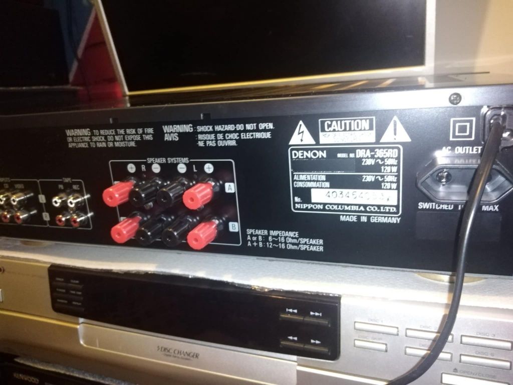 Amplificador Denon com rádio RDS, Mod Dra 365