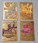Karty Pokemon złote gold Pikachu Mewtwo Mew