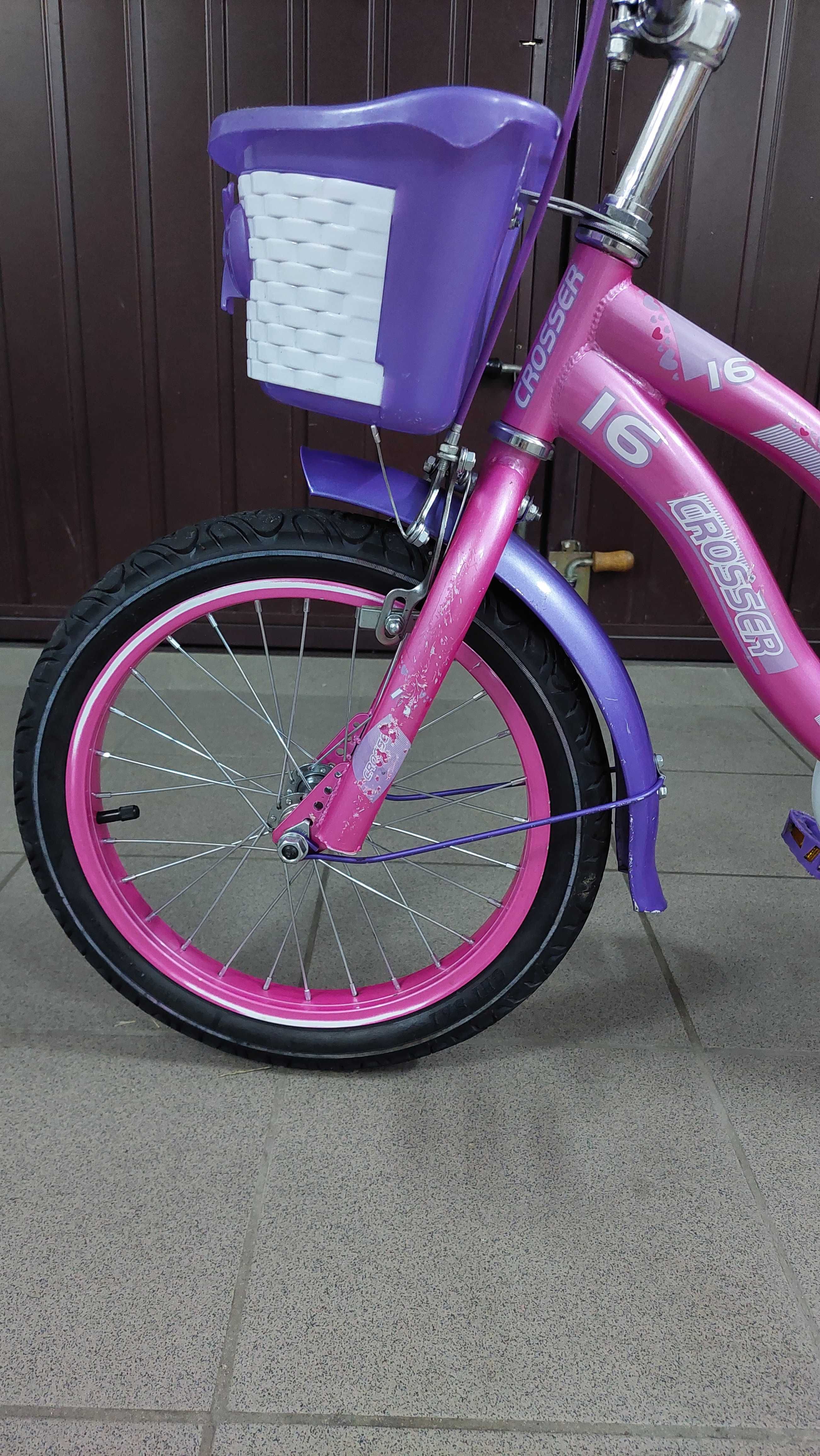 Дитячий велосипед Crosser Kids Bike 16″ Розовий