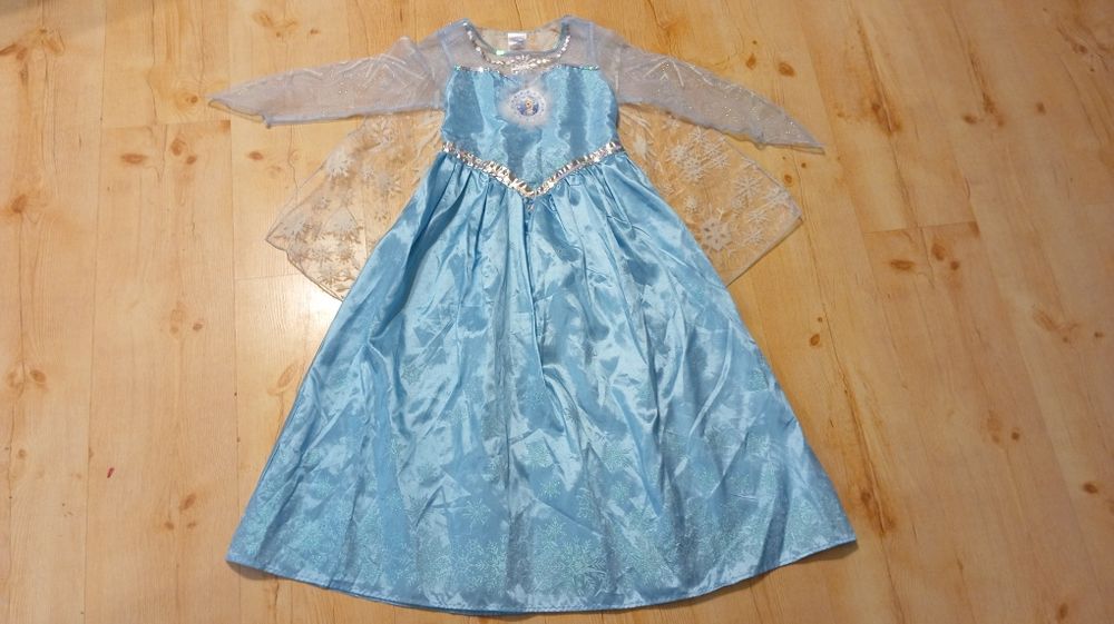 Elsa frozen kraina lodu sukienka strój karnawałowy przebranie bal 128