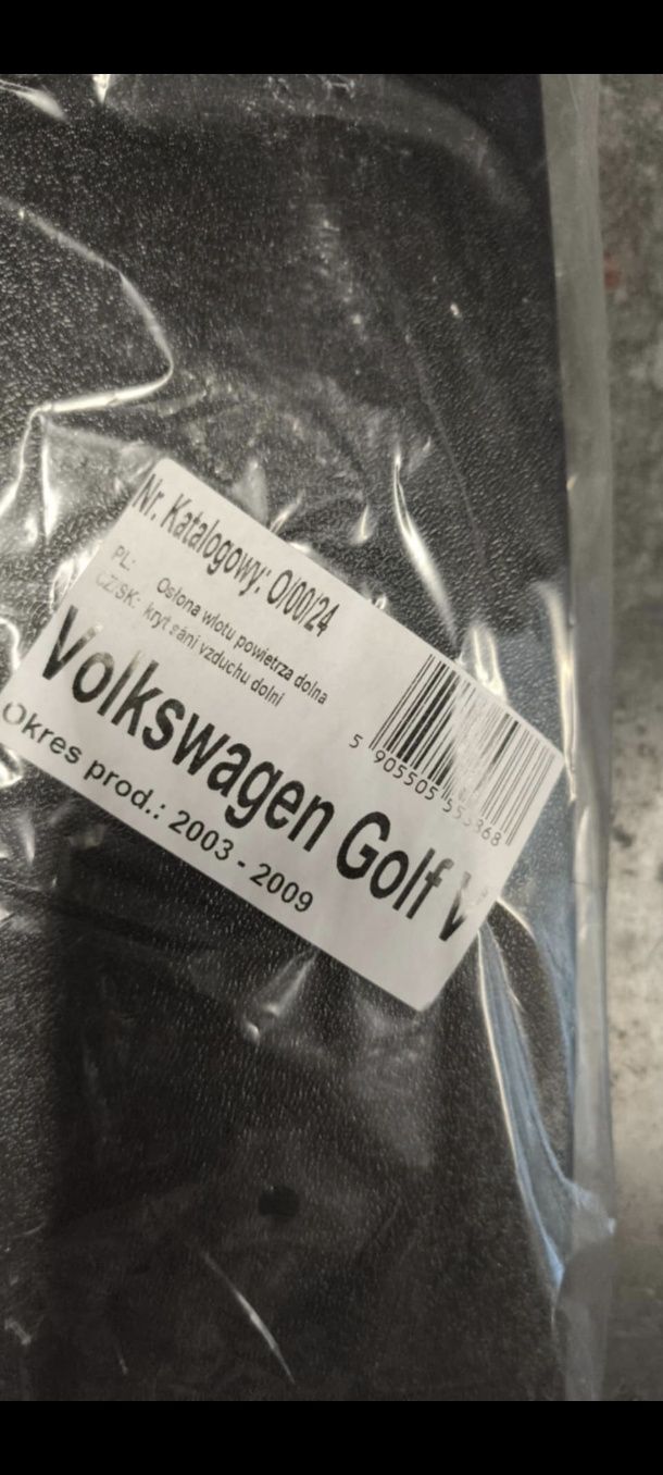 Osłona wlotu powietrza zderzak golf 5 03-08