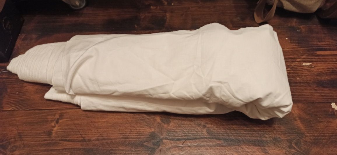 Tkanina bawełniana biała 0.9m x 14,5 m w jednym kawałku kupon bela