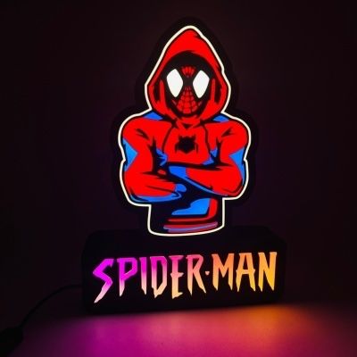 Spider man luminaria led homem aranha
