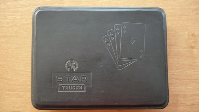 Kolekcjonerskie skórzane etui na karty FSC Star Starachowice czarne
