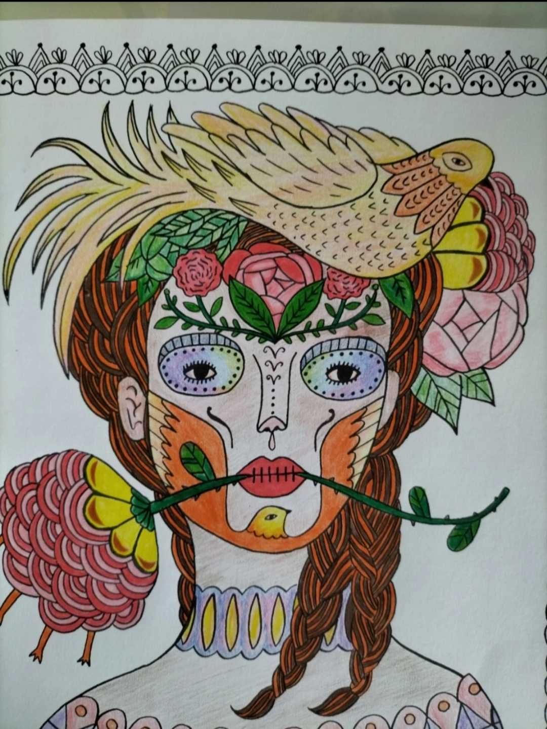 Coloriage Frida Kahlo