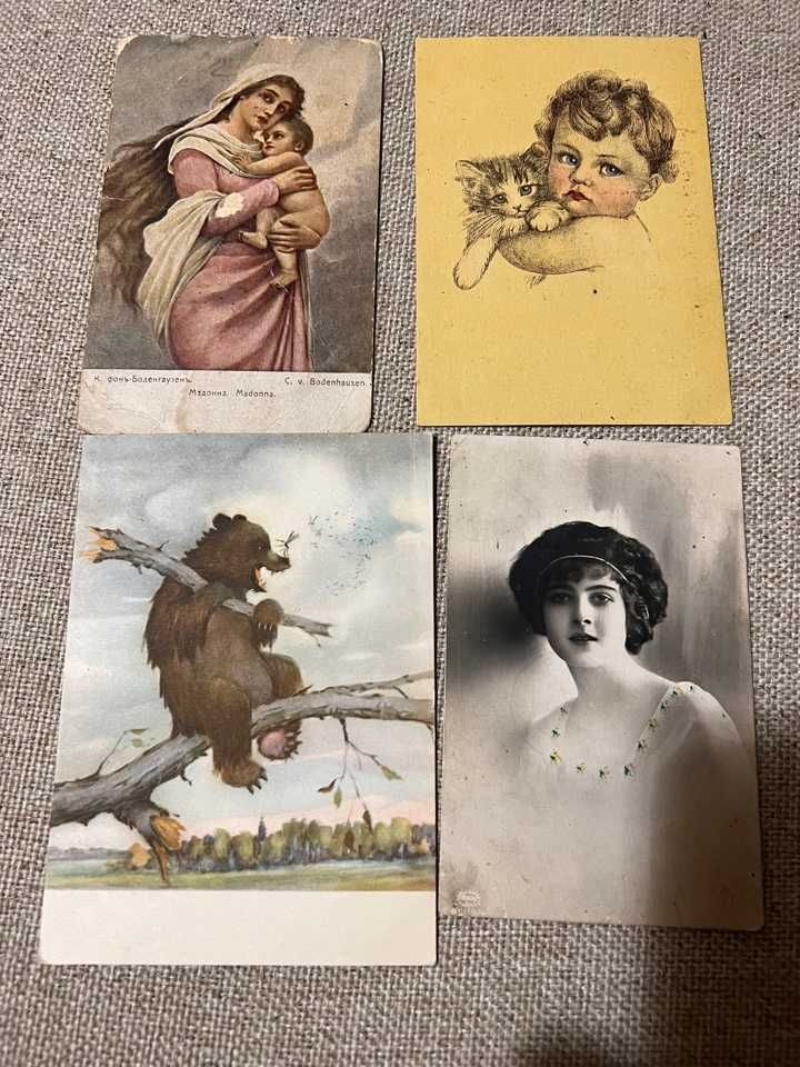 старинные антикварные открытки 19-20 век