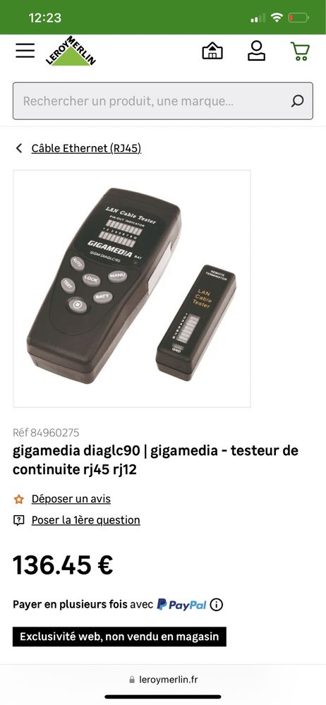 Lan cable tester Gigamedia /детектор скрытой проводки