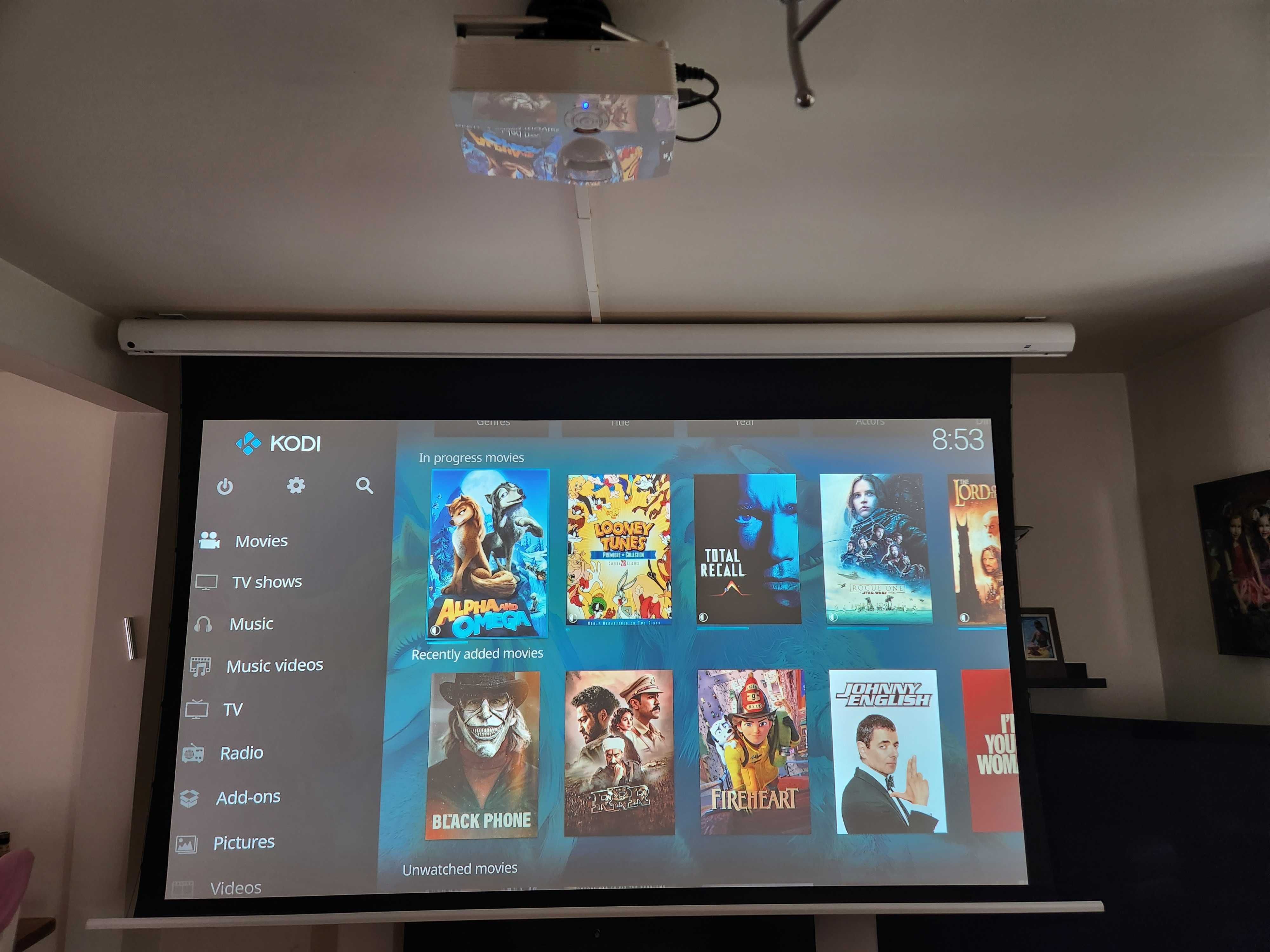 Elite Screens 120" Tab Tensioned Motorised Electric Projector Screen