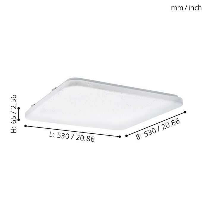 Plafon LED 53x53 cm 3000K biały lampa ścienna / sufitowa 0092