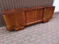 Komoda ART-DECO 186 Orzech RTV Niska Stara Antyk Po Renowacji.