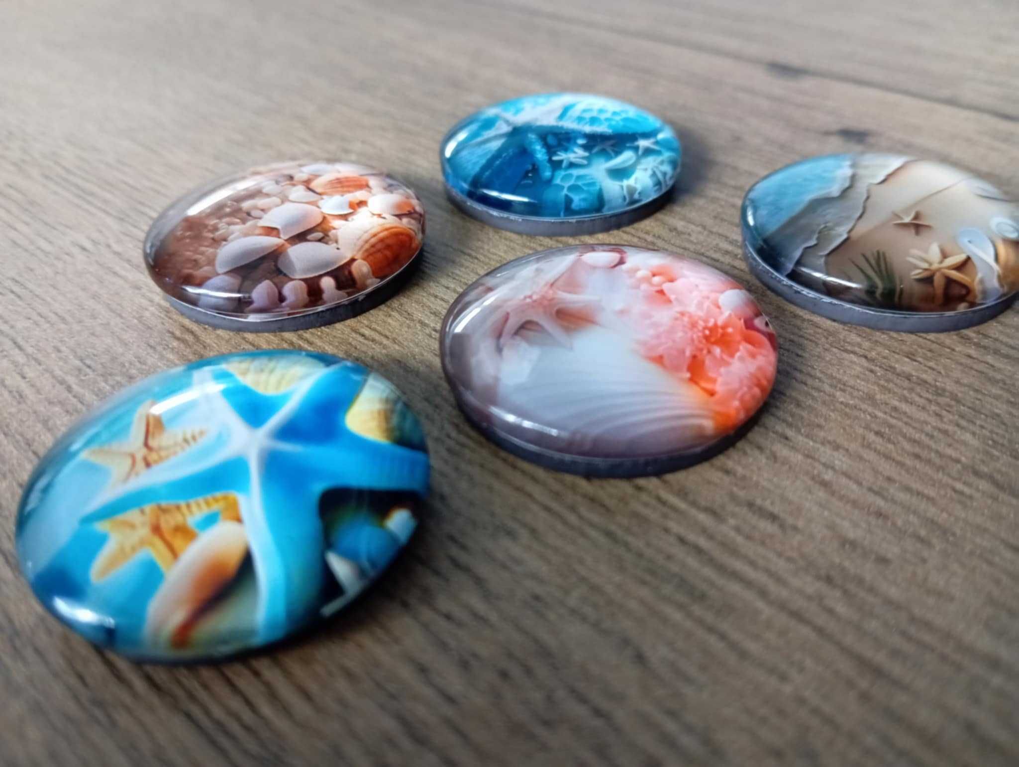 Zestaw 5 magnesów na lodówkę. Ocean