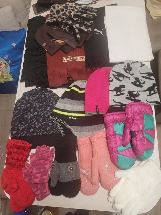 Шапка шарф рукавички перчатки дитячі підліткові