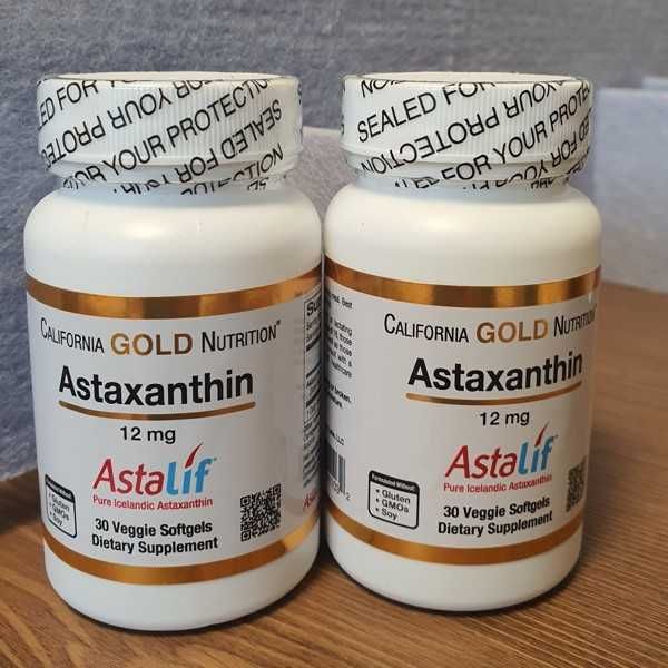 California Gold Астаксантин чистый исландский США 12 мг, 30/120 капсул