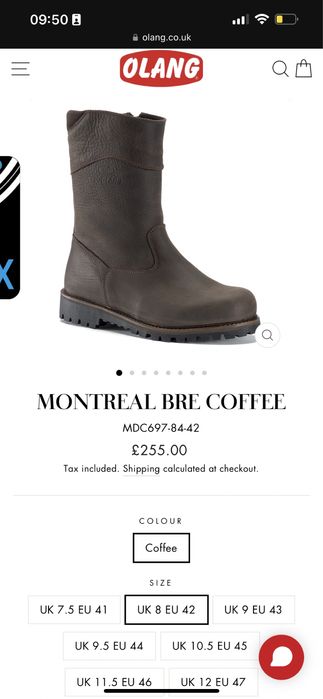 Чоботи зимові чоловічі 42 - 42,5 до -30 Olang Канада натуральна вовна