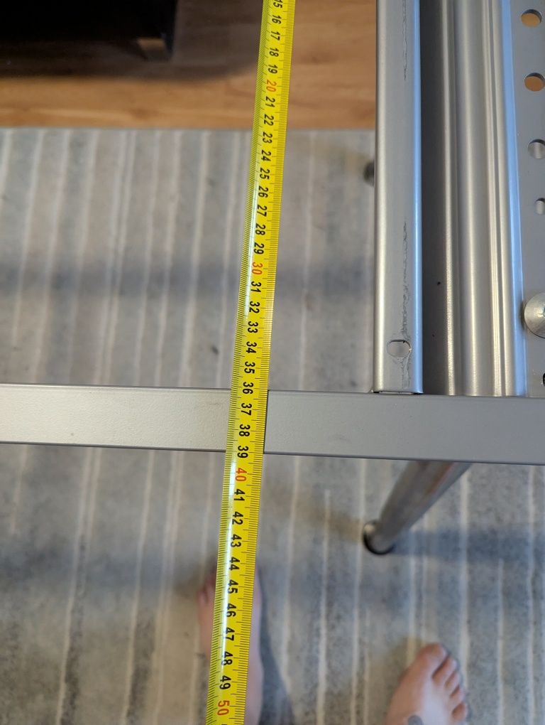 Biurko 250 cm podstawa Ikea, gruby blat