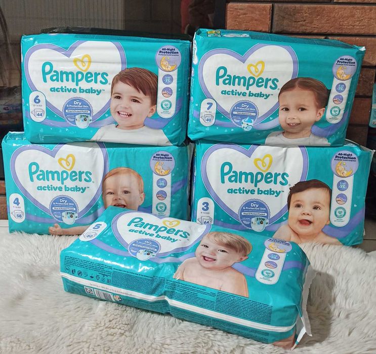 Pampers active baby 3,4,5,6,7 розміри!