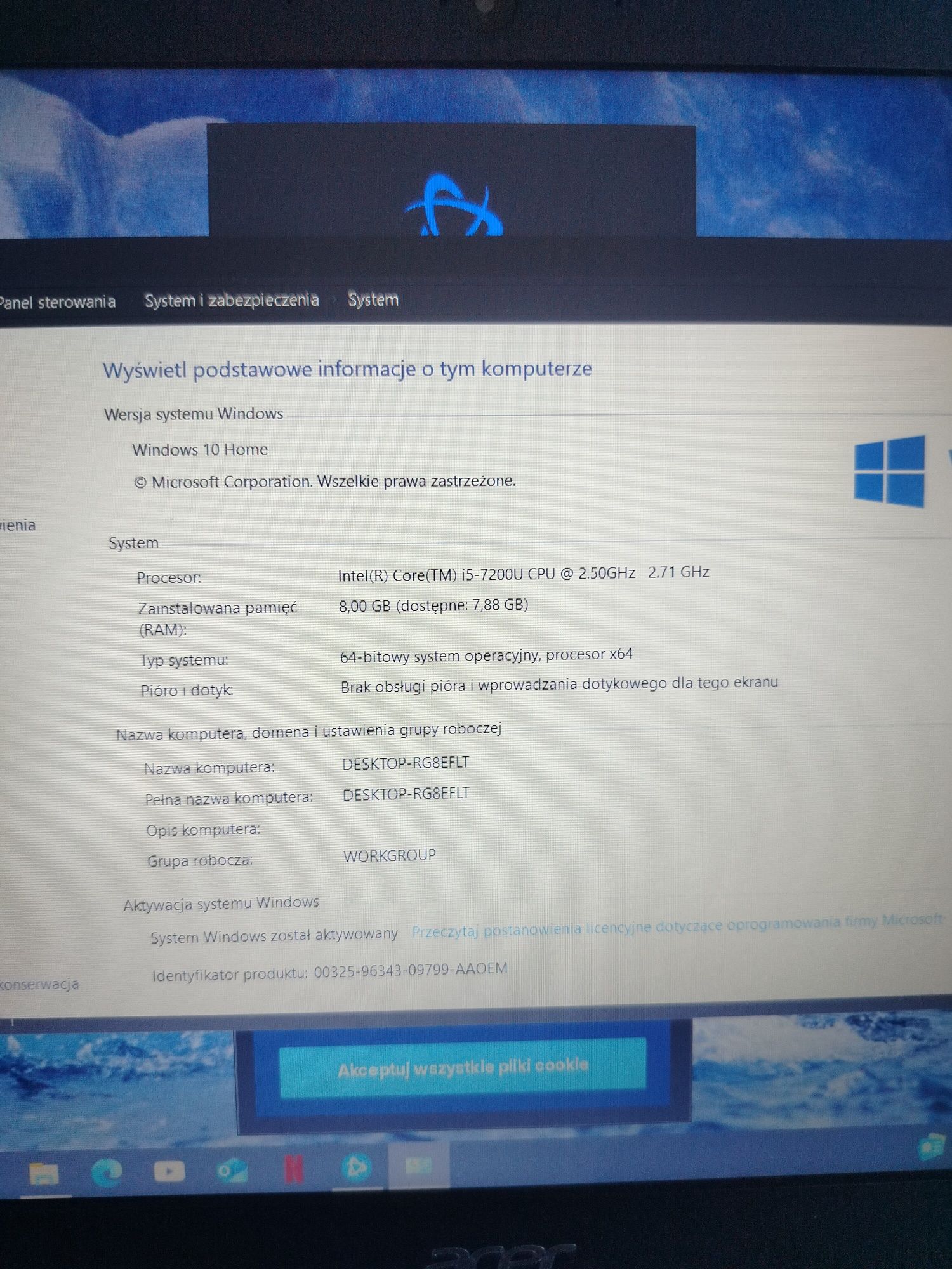 Laptop Acer aspire 3 a315-53 series