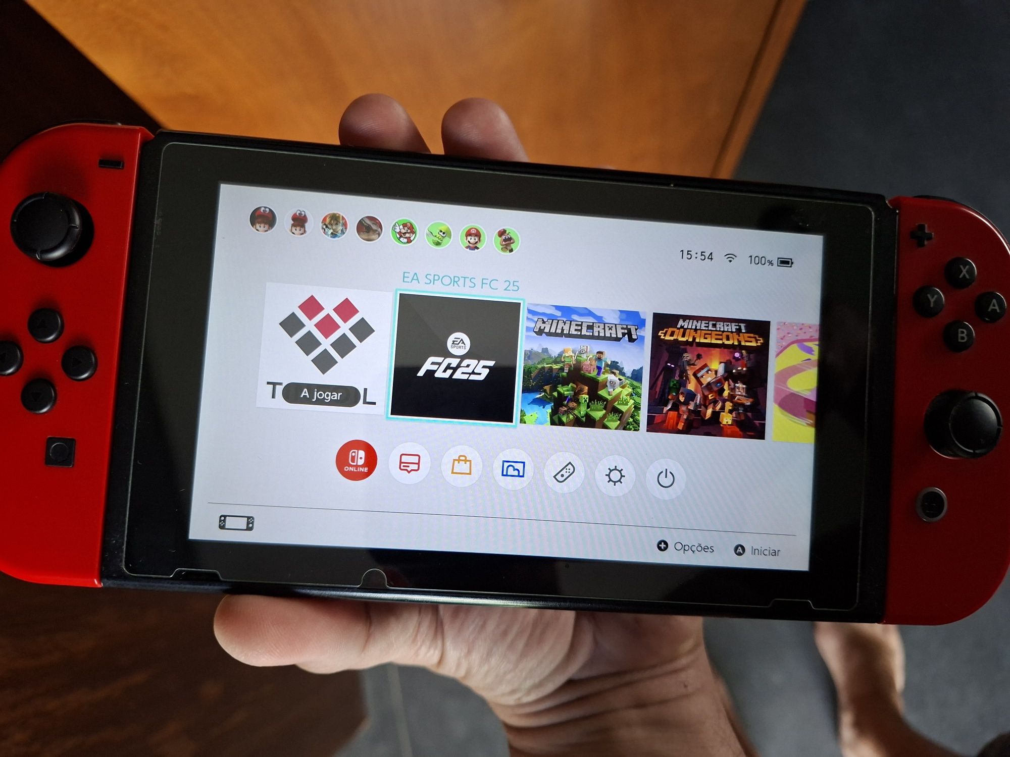 nintendo switch mario edition em excelente estado completa em caixa