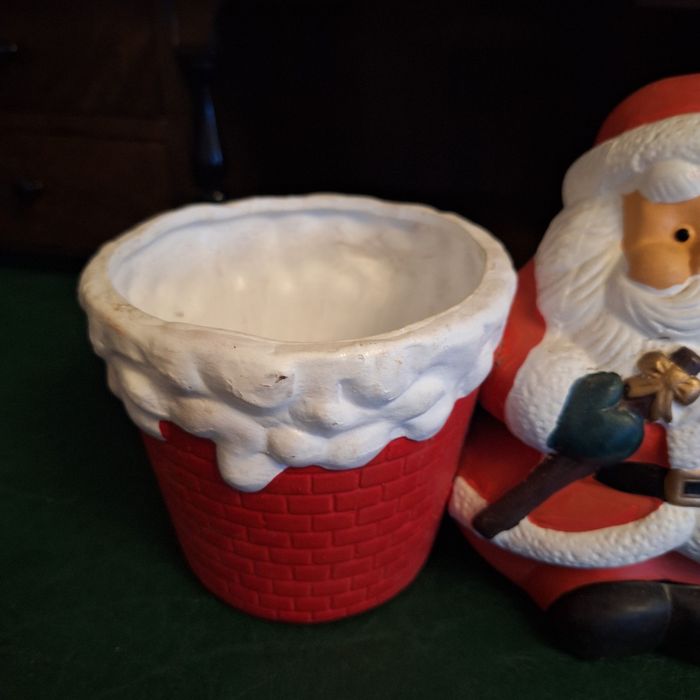 Ozdoba świąteczna Mikołaj z doniczką