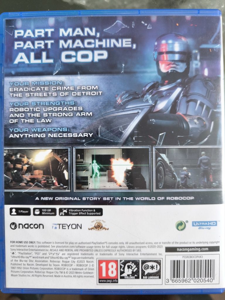 Ps5 RoboCop pl możliwa zamiana