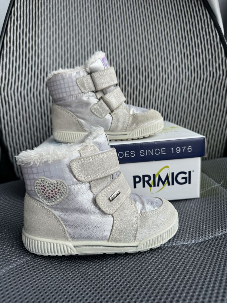 Дитячі зимові чоботи Primigi 25 Gore-tex срібні блискучі водостійкі