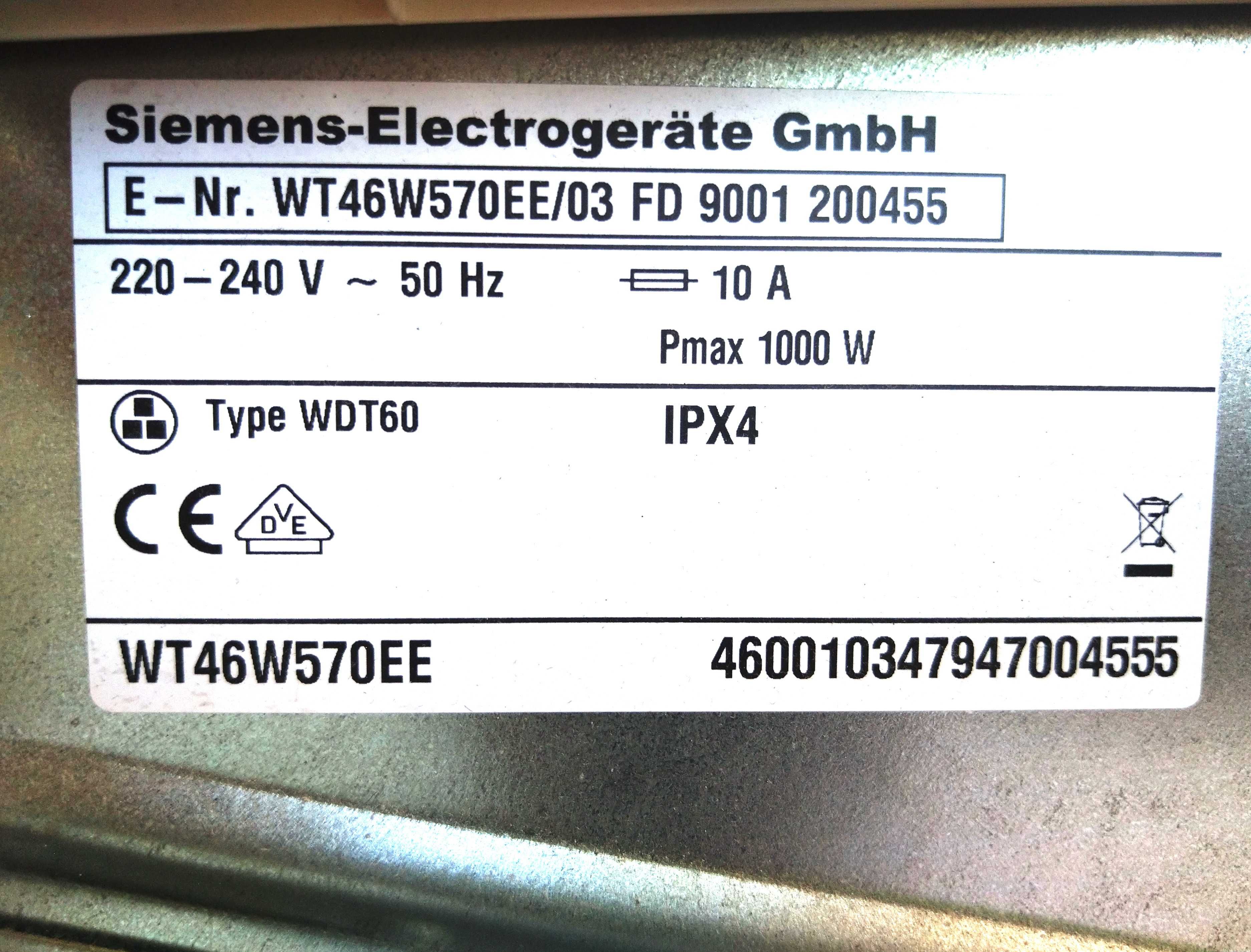 Secadora Siemens WT46W570EE
