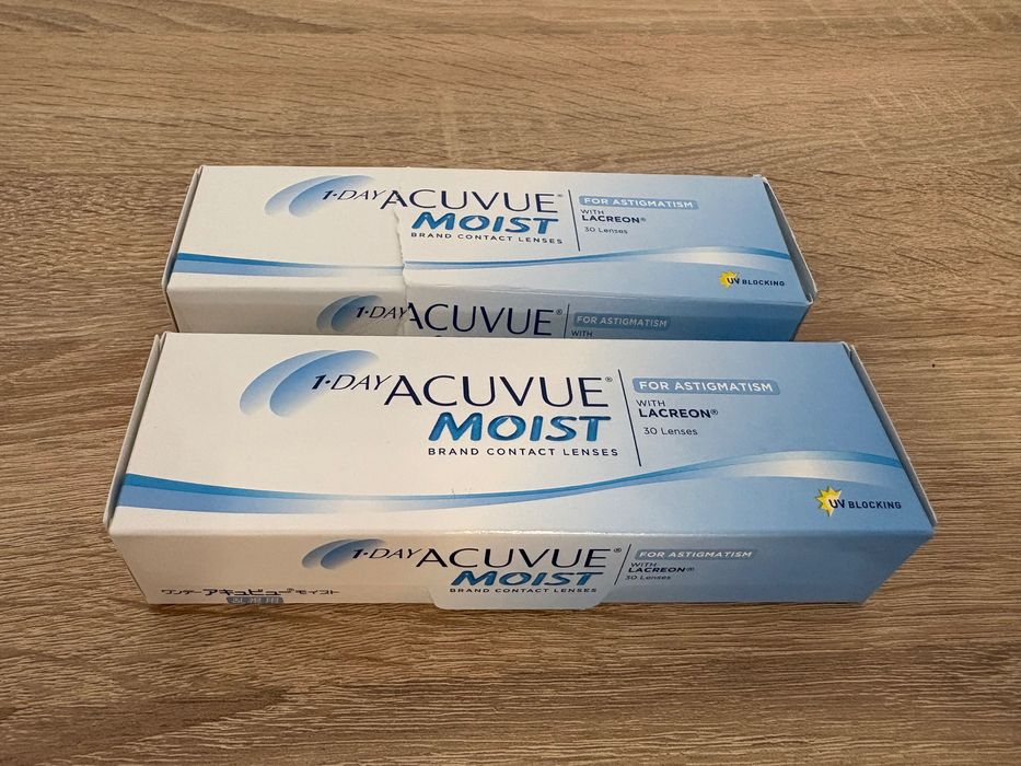 Soczewki 1-DAY ACUVUE MOIST Astygmatyzm -1.75 -0.75, 46 szt.