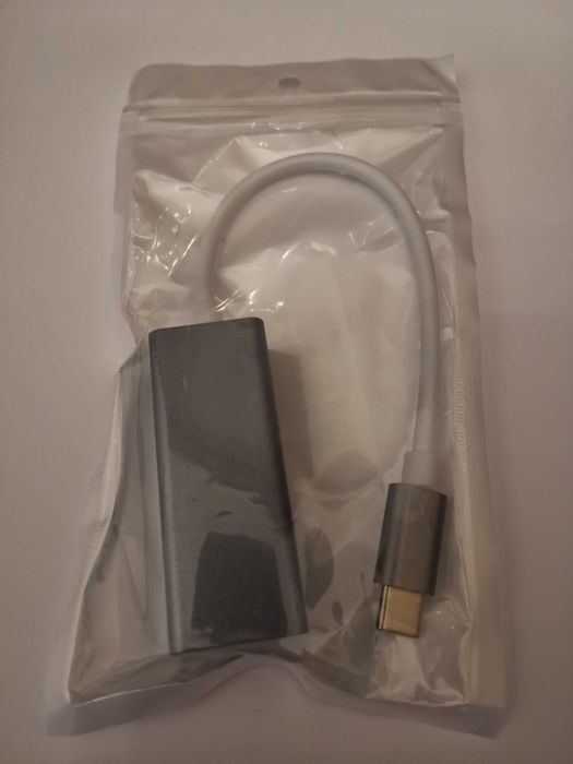 *PORTES GRATUITOS* Adaptador USB-C para Ethernet RJ45 100 Mbps *NOVO*