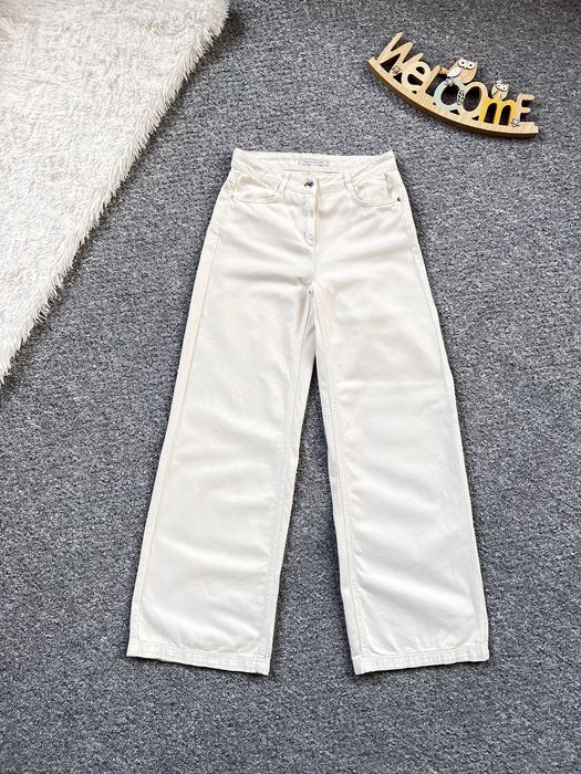 Молочні прямі широкі джинси палаццо Pennyblack Max Mara XS розмір