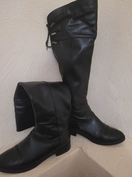 Шкіряні ботфорди