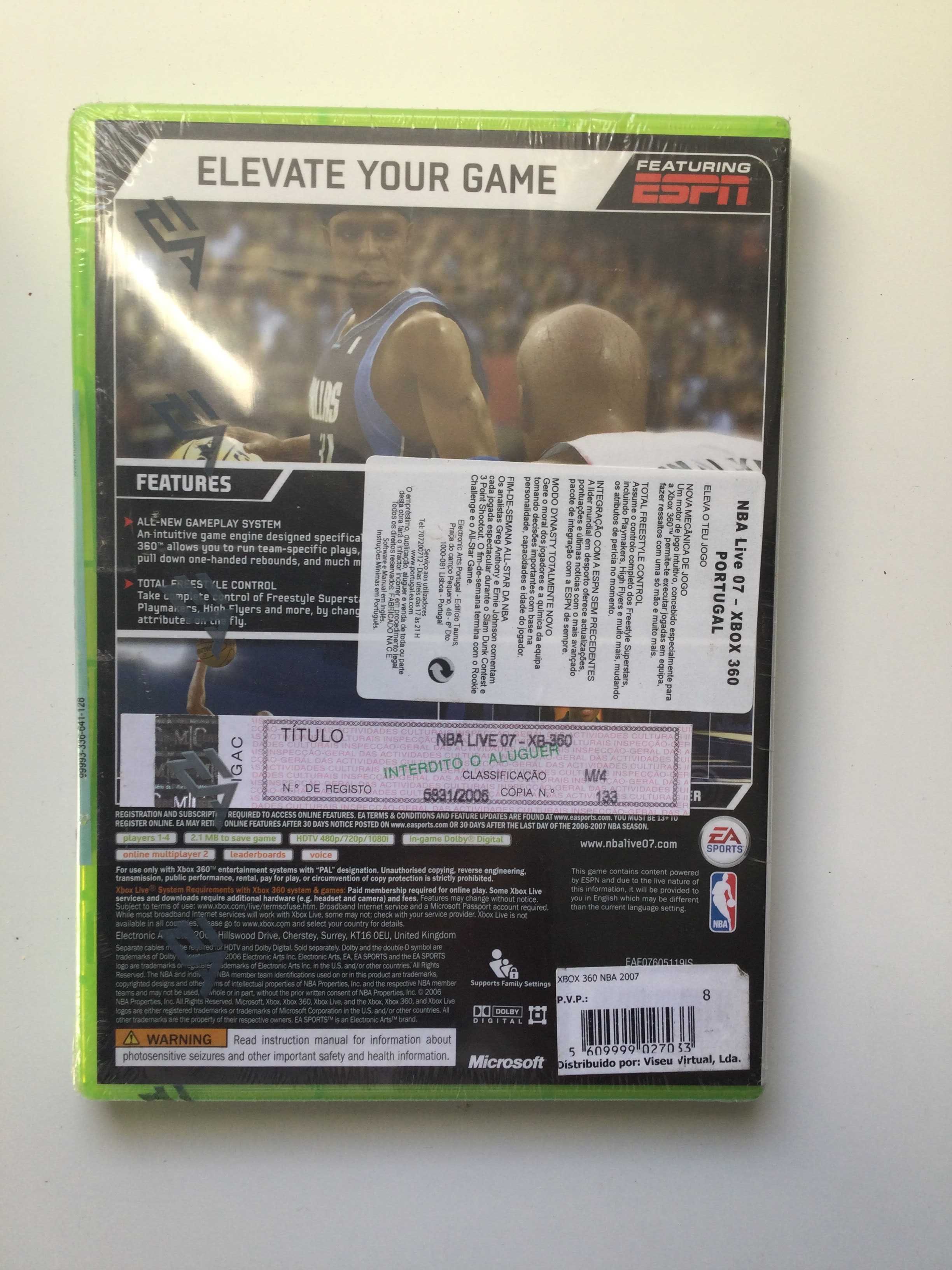 Xbox 360 - NBA Live 07 (selado)