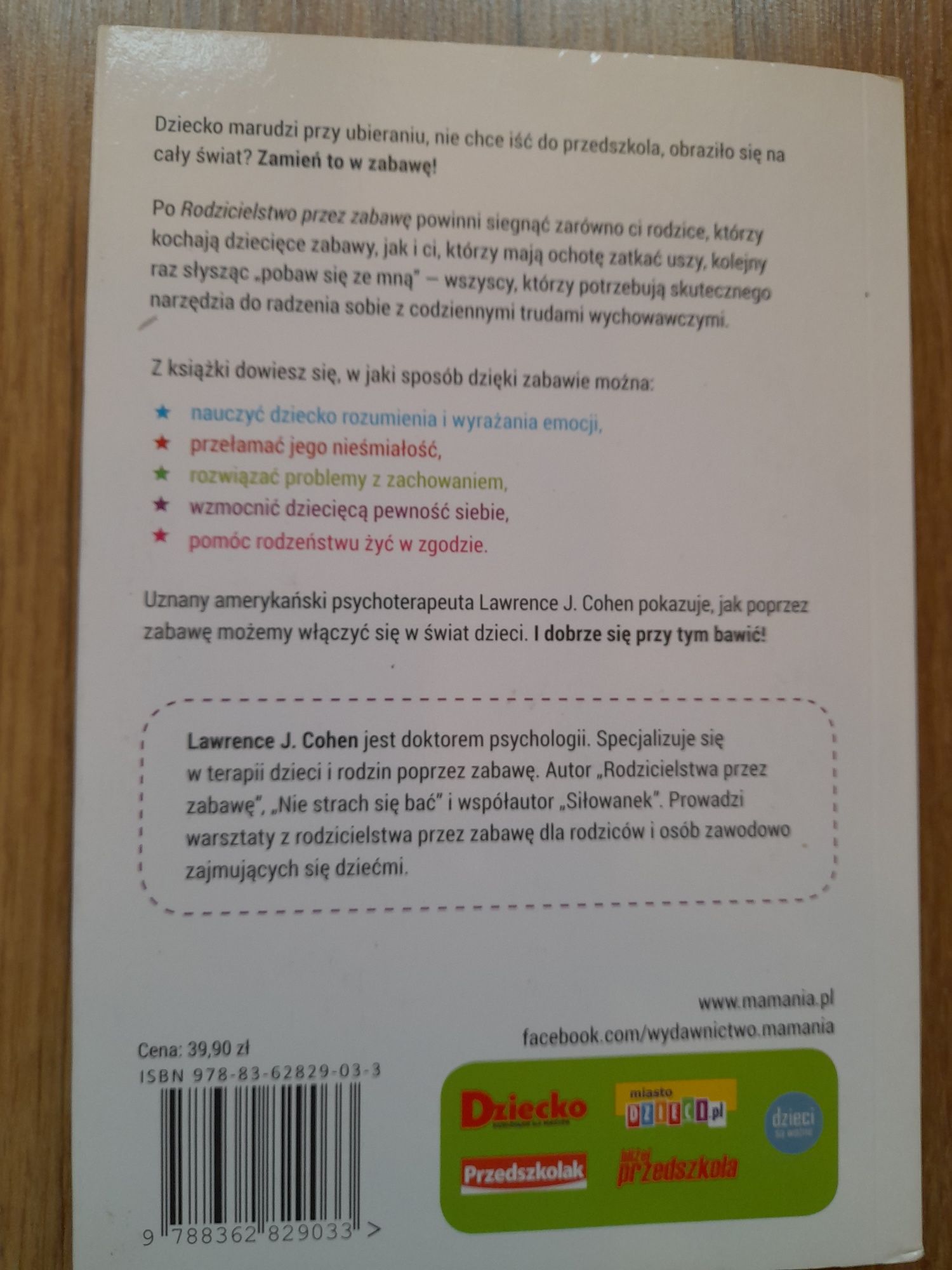 Rodzicielstwo przez zabawę Lawrence J. Cohen