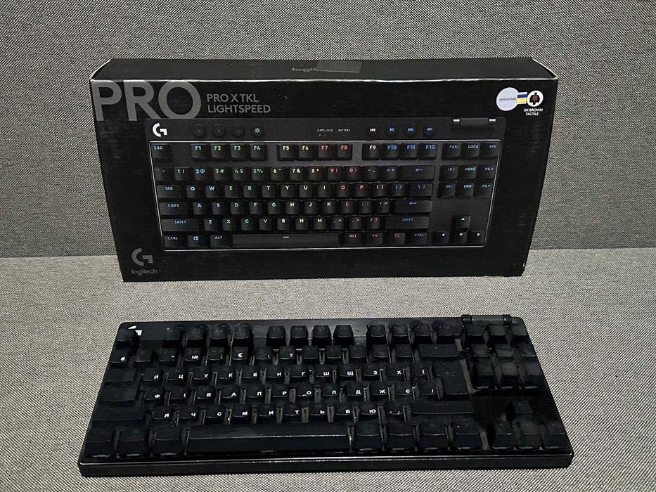 Клавіатура бездротова Logitech G PRO X TKL Lightspeed Black Tactile