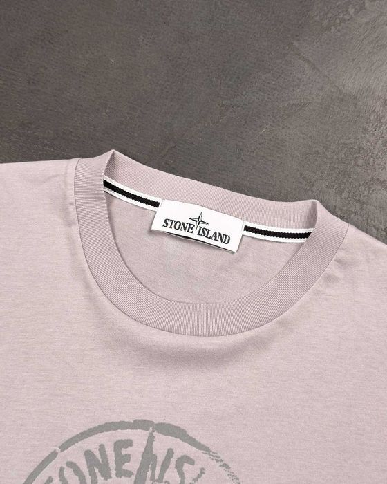 Футболка STONE ISLAND 2RC87 'Reflective One' Print T-shirt Dust Grey