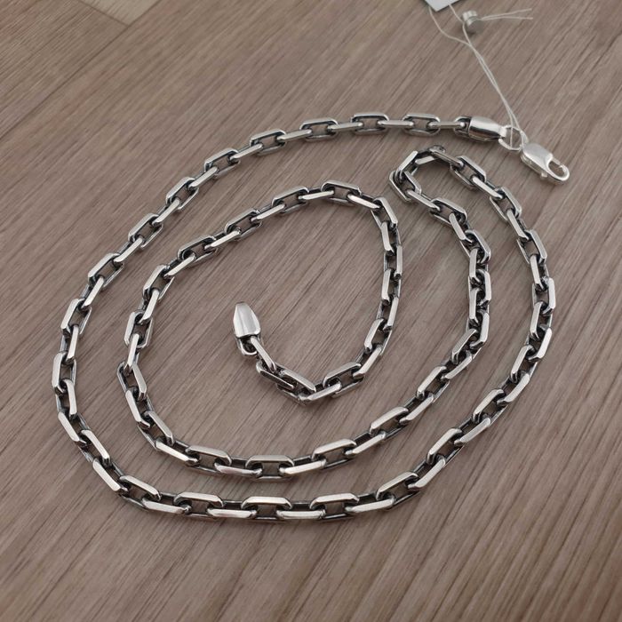 Чоловіча срібна цепочка якір. Ланцюжок якірного плетіння. Срібло 925