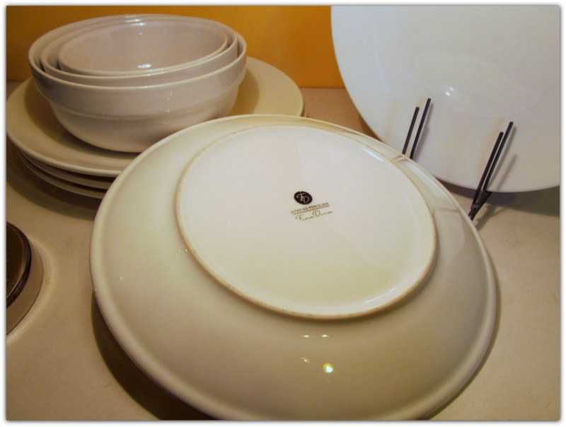 Talerz Vitrified porcelain płaski obiadowy biały + Miska Bolesławiec