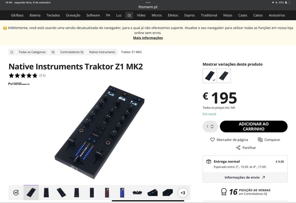 Traktor Kontrol Z1 MK2 + Traktor X1 MK3  Native com fatura e garantia