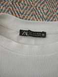 Zara basic biala bluzka bez rękawów bawełna