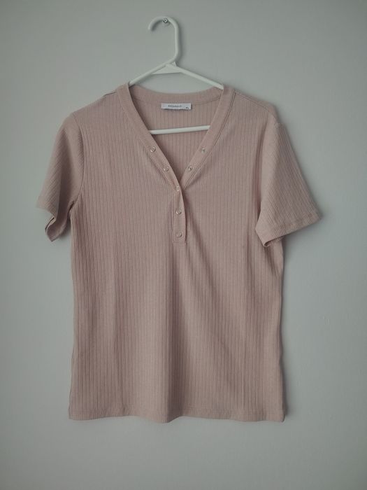 Bluzka Reserved XL 42 prążkowana dekolt guziki