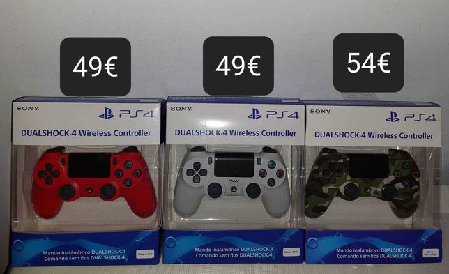 (Ps4) Comandos Sony DualShock 4 V2 Originais Novos de 49€ a 54€