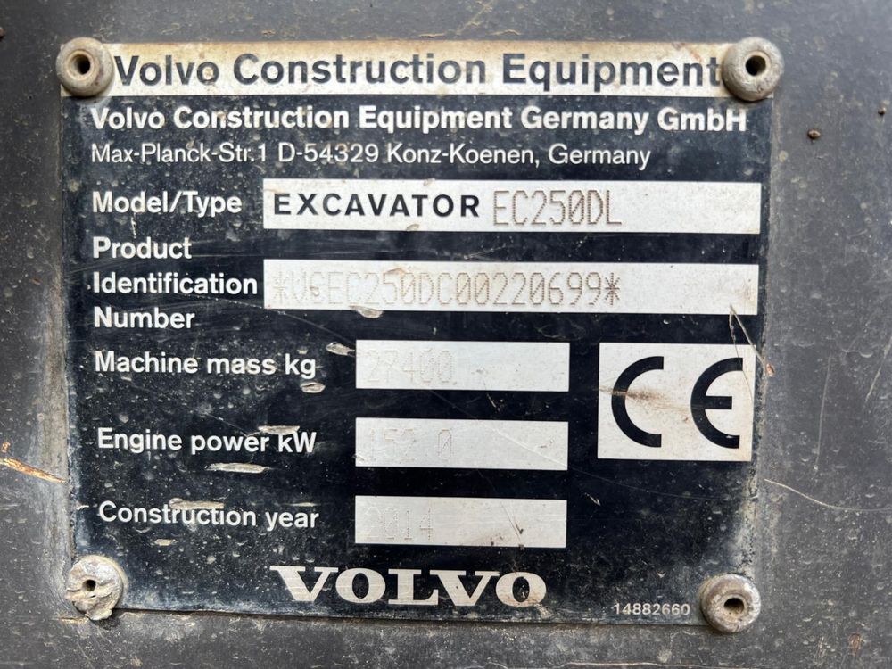 Koparka gąsienicowa Volvo EC 250 DL