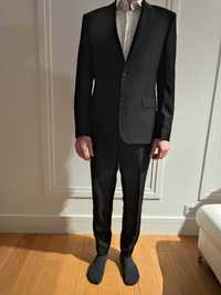 Czarny garnitur Marco Feretti marynarka + spodnie 176/100/86 cm