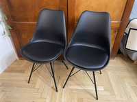 Zestaw dwoch krzeseł czarnych