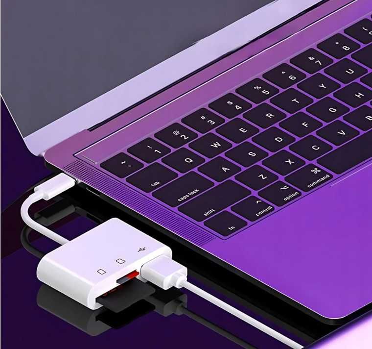 HUB USB C 3w1 uniwersalna przejściówka adapter micro SD