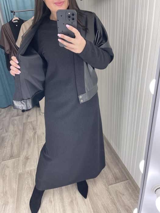 Женское платье ангора+кардиган 50-64 батал Жіночий костюм батал теплий